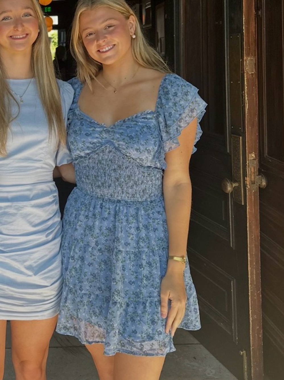 Trixxi Blue Floral Print Sundress